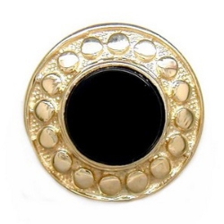 B3692 14K SLIDE WITH ROUND FLAT ONLX CENTER 